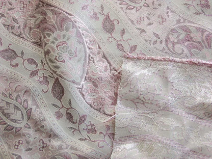 Baranzelli Scalamandre 100% Silk Damask Paisley Lavender Purple &amp; Silver Bty