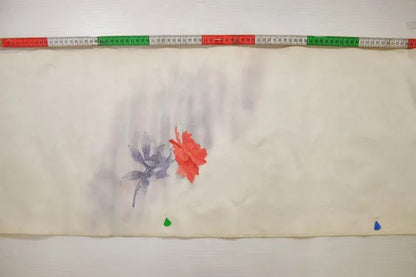 Unused Silk Nagoya Silk Obi Belt Charming Red Rose 2.3m x 35cm 90.5 x13.7 inches