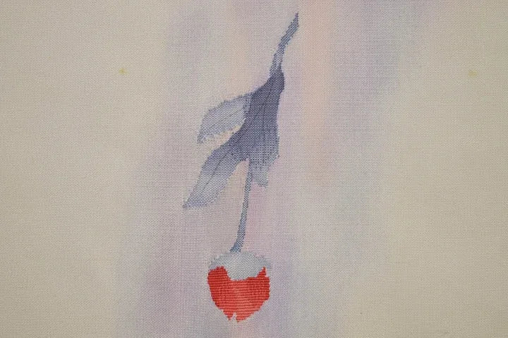 Unused Silk Nagoya Silk Obi Belt Charming Red Rose 2.3m x 35cm 90.5 x13.7 inches