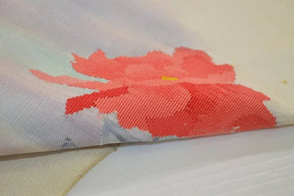 Unused Silk Nagoya Silk Obi Belt Charming Red Rose 2.3m x 35cm 90.5 x13.7 inches