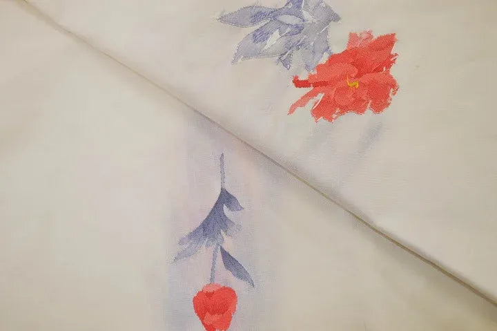 Unused Silk Nagoya Silk Obi Belt Charming Red Rose 2.3m x 35cm 90.5 x13.7 inches