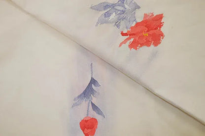 Unused Silk Nagoya Silk Obi Belt Charming Red Rose 2.3m x 35cm 90.5 x13.7 inches