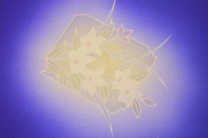 UN-USED SILK TSUKESAGE BOLT Chrysanthemum Clematis 12m x 37cm 