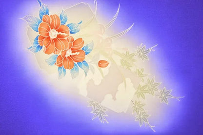 UN-USED SILK TSUKESAGE BOLT Chrysanthemum Clematis 12m x 37cm 