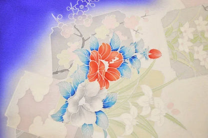 UN-USED SILK TSUKESAGE BOLT Chrysanthemum Clematis 12m x 37cm 