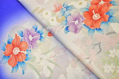 UN-USED SILK TSUKESAGE BOLT Chrysanthemum Clematis 12m x 37cm 