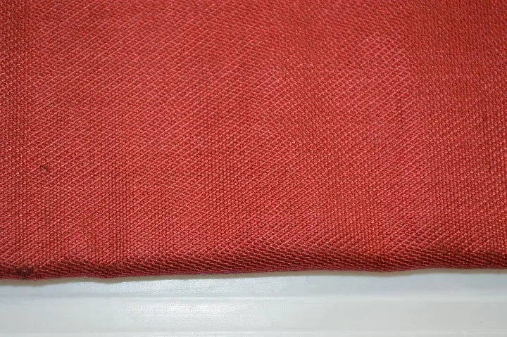 Vintage Silk Nagoya Obi Belt Red Folding Fan/Plum Blossom 3.3m x 15 - 30cm