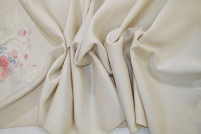 High Quality Japanese Silk Haori Jacket Subtle cream grey Classic Zigzag