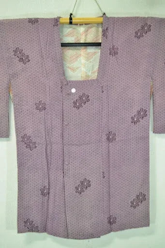 High Quality Japanese Silk Haori Jacket hand tie-dye Round Tsunami Clematis