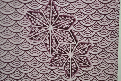 High Quality Japanese Silk Haori Jacket hand tie-dye Round Tsunami Clematis