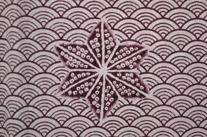 High Quality Japanese Silk Haori Jacket hand tie-dye Round Tsunami Clematis