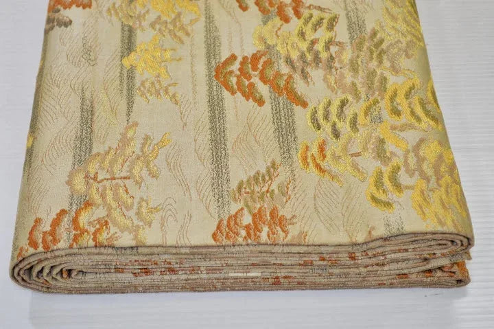 Vintage Silk Maru Obi Belt Dynamic Pine Tree Tsunami  3.8m x 31cm