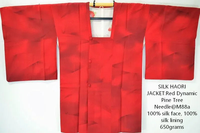 Vintage Silk Haori Jacket Dynamic Pine Tree Needle