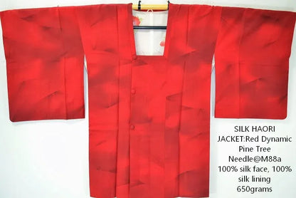 Vintage Silk Haori Jacket Dynamic Pine Tree Needle