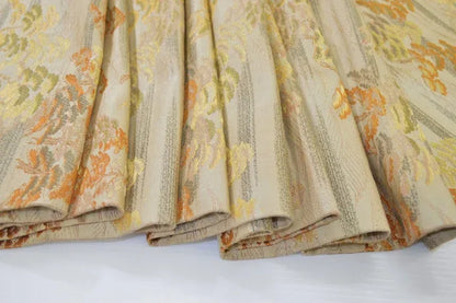 Vintage Silk Maru Obi Belt Dynamic Pine Tree Tsunami  3.8m x 31cm