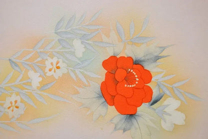 Un-used Silk Tsukesage Bolt Chrysanthemum Rose 11.5m x 37cm 