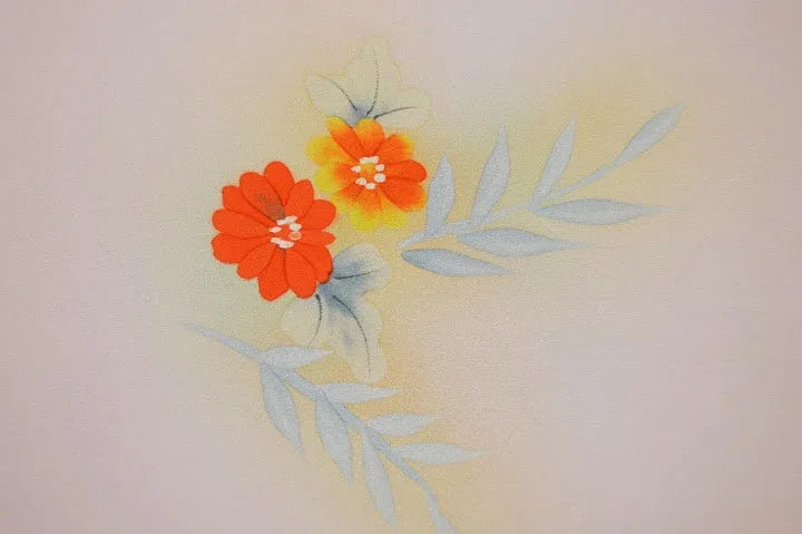 Un-used Silk Tsukesage Bolt Chrysanthemum Rose 11.5m x 37cm 