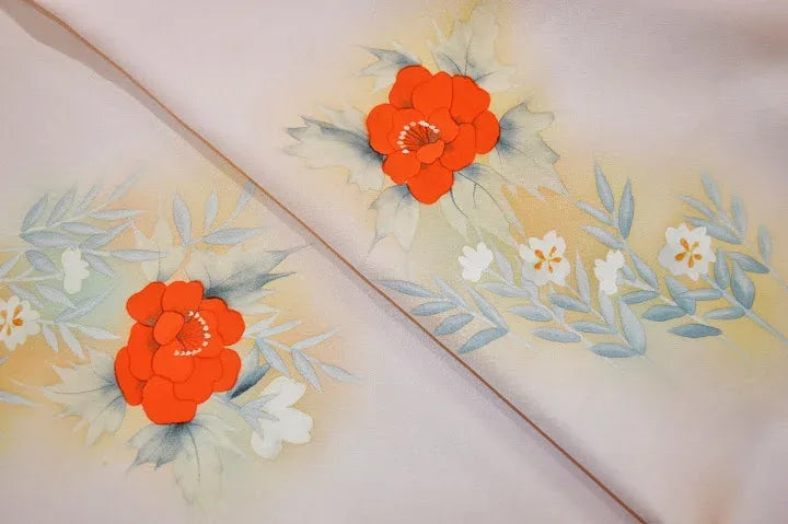 Un-used Silk Tsukesage Bolt Chrysanthemum Rose 11.5m x 37cm 