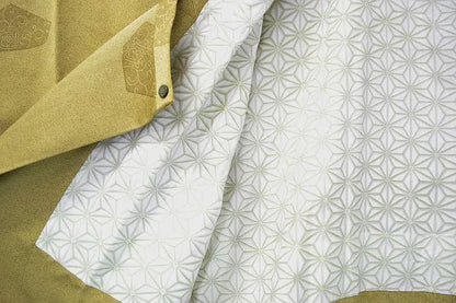 Hight Quality Japanese Silk Haori Jacket Mitsukoshi Geometric tree peony