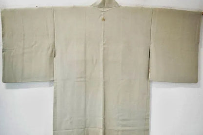 High Quality Japanese Silk Haori Jacket Subtle cream grey Classic Zigzag