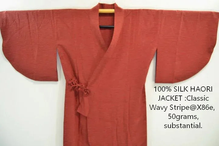 High Quality Japanese Silk Haori Jacket Hand-Made Classic Ocean Wave