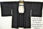 High Quality Japanese 100% Silk Haori Jacket Hand-Made Chrysanthemum Tsunami Black