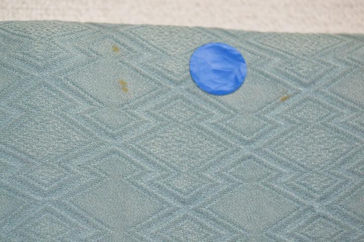 Vintage 100% Silk Haori Jacket Kimono Shibori Kikkyou Flower Pale Blue White @X25e