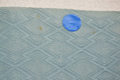 Vintage 100% Silk Haori Jacket Kimono Shibori Kikkyou Flower Pale Blue White @X25e