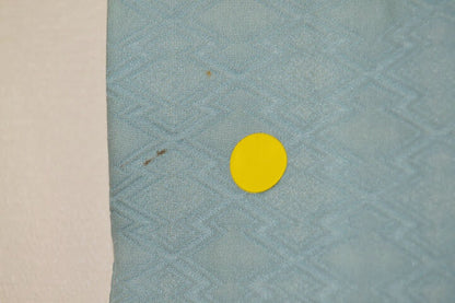 Vintage 100% Silk Haori Jacket Kimono Shibori Kikkyou Flower Pale Blue White @X25e