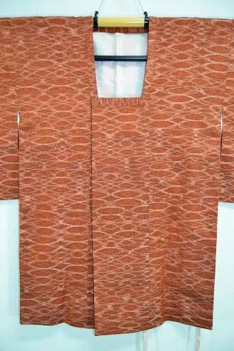 High Quality Japanese 100% Silk Haori Jacket Hand-Made Tsumugi Abstract