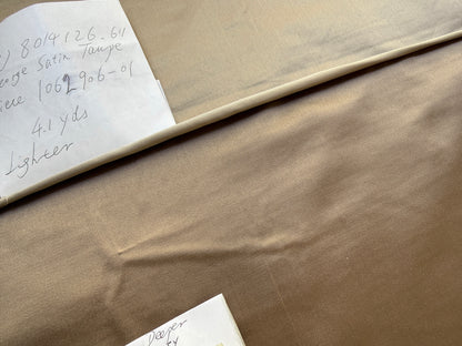 By Yd Brunschwig & Fils Georges Satin Silk Taupe MSRP USD 470/Y Lighter
