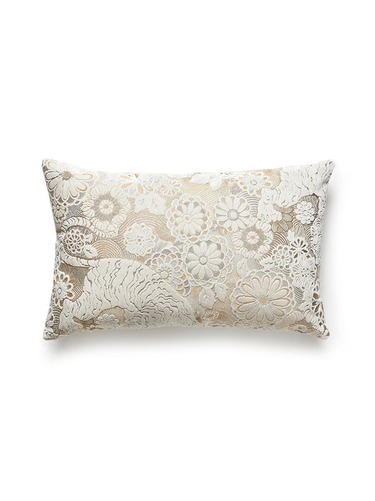 Scalamandre Siberian Tiger 14 X 22 - White Tawny Decorative Pillow