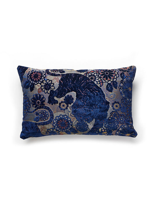 Scalamandre Siberian Tiger 14 X 22 - Sapphire Flame Decorative Pillow