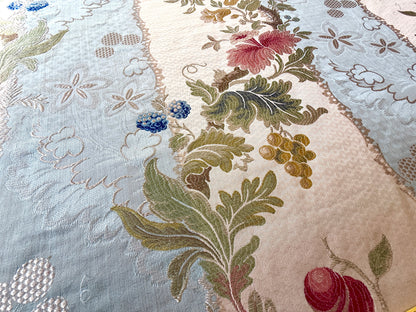 Scalamandre Colony  Villa Lante Stripe Multi on Sky Blue Renaissance Classic MSRP USD 618/y