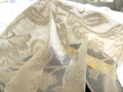 1.83yard Scalamandre Uffizi Sheer-lace Scotland 68"wide Rose Pomegranate Lily MSRP USD 212/Y