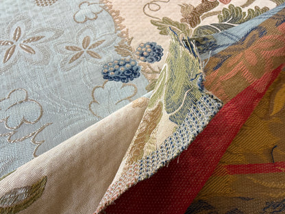 Scalamandre Colony  Villa Lante Stripe Multi on Sky Blue Renaissance Classic MSRP USD 618/y