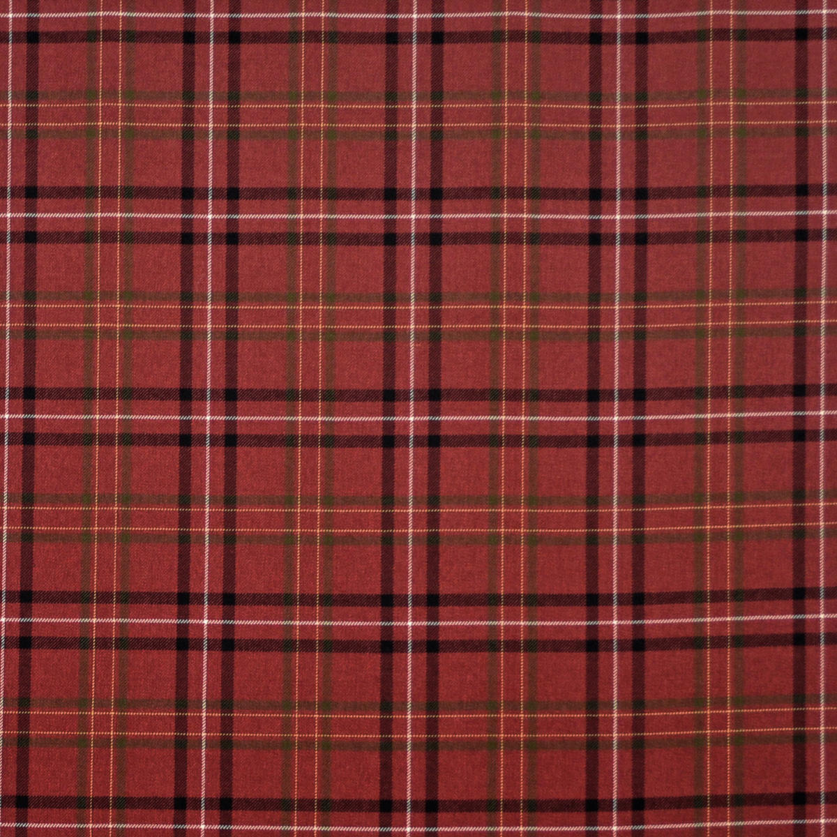 Clarence House Edinburgh  Claret Red Black Wool Plaid Check - Special Order