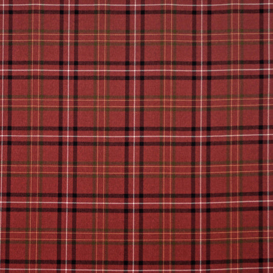 Clarence House Edinburgh  Claret Red Black Wool Plaid Check - Special Order