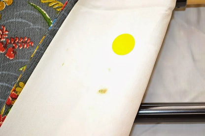 Hand Dyed Japanese Silk Wedding Komon Colourful Chrysanthemum