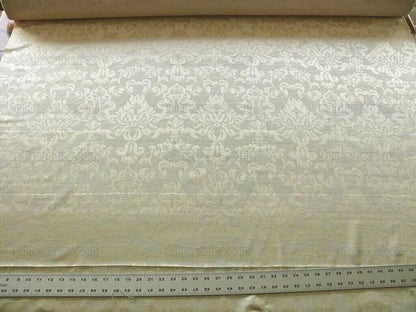 By Yd SCALAMANDRE White Butter Cream Chenille Damask Reversible F44C RPUSD150+Y
