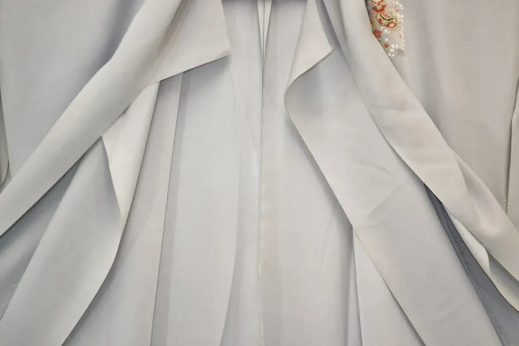 100% Silk Kimono Wedding TSUKESAGE Biwa Guitar Music Flower Geometric