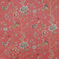 Colefax and Fowler Olivia Red Embroidery Red Bird Flower Tree Foliage MSRP USD400/y