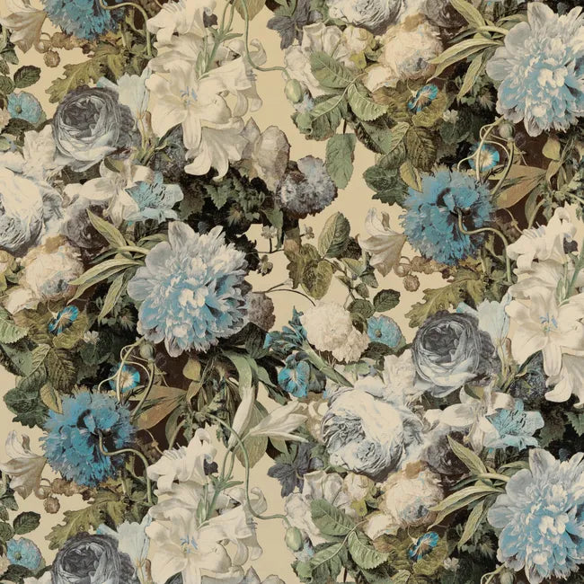 Lee Jofa Floral Pompadour Velvet - Sage Green