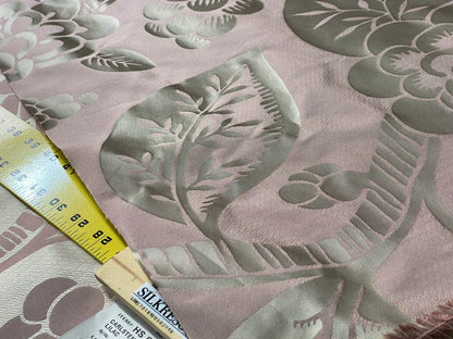 Old World Weavers 100% Silk Damask Carlsten Lilac MSRP USD 278/Y