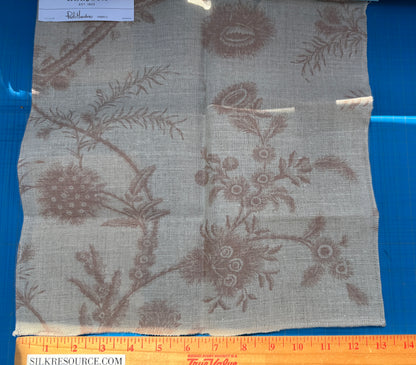 Lee Jofa Kravet Plumes Antique Pink Beige Botanical Floral Print 100% Linen - Special order - MSRP USD 556/y