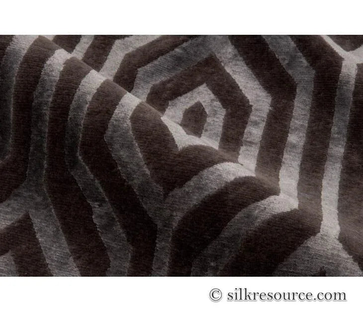 Stark Fribourg Dim Grey 2'11" X5' New Oriental Tibetan Rug Lattice Maze Silk Wool MSRP USD 1560