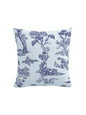 Scalamandre Countryside Toile 20 X 20 - Blue Decorative Pillow