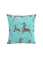 Scalamandre Zebras 20 X 20 - Aqua Decorative Pillow