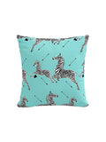 Scalamandre Zebras 20 X 20 - Aqua Decorative Pillow