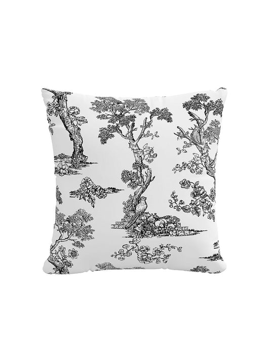 Scalamandre Countryside Toile 20 X 20 - Noir Decorative Pillow